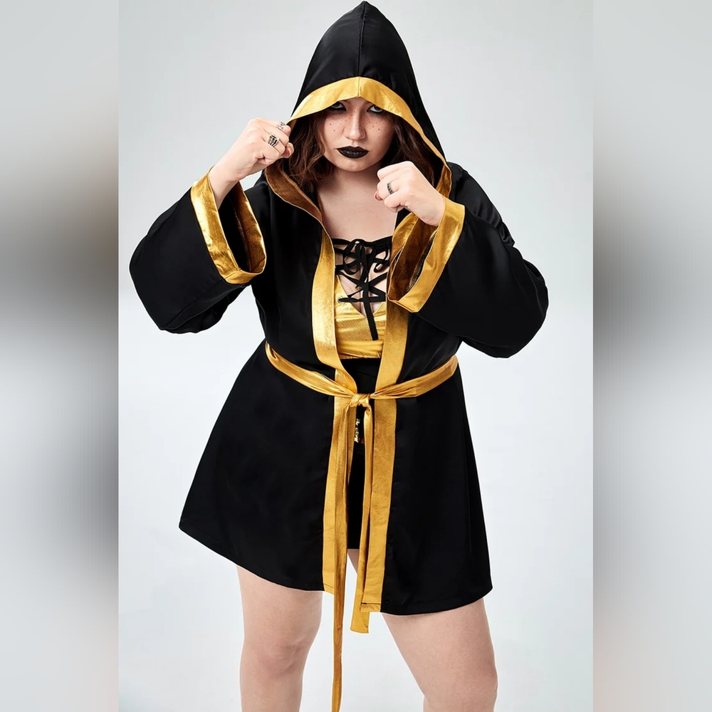 NEW NWT XPluswear Plus Size Halloween Costume Boxer Two Piece Skirt Set Sz 2XL